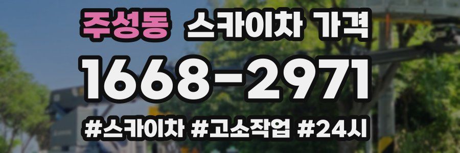 주성동 스카이차 가격