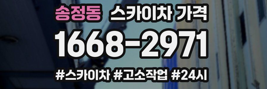 송정동 스카이차 가격