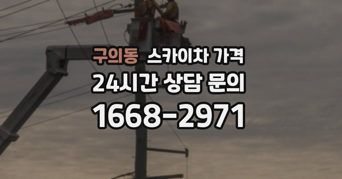 구의동 스카이차 가격