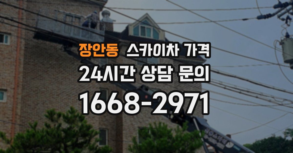 장안동 스카이차 가격