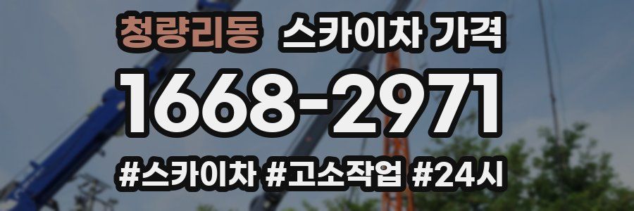 청량리동 스카이차 가격