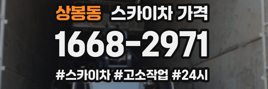 상봉동 스카이차 가격