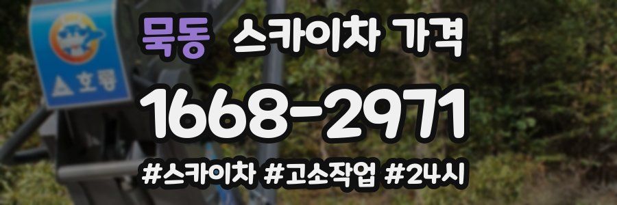 묵동 스카이차 가격