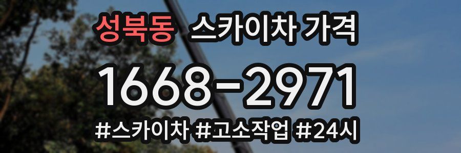 성북동 스카이차 가격