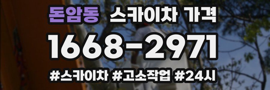 돈암동 스카이차 가격