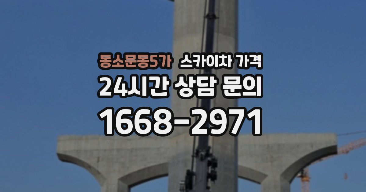동소문동5가 스카이차 가격