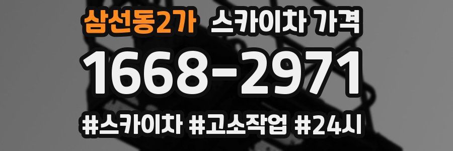 삼선동2가 스카이차 가격