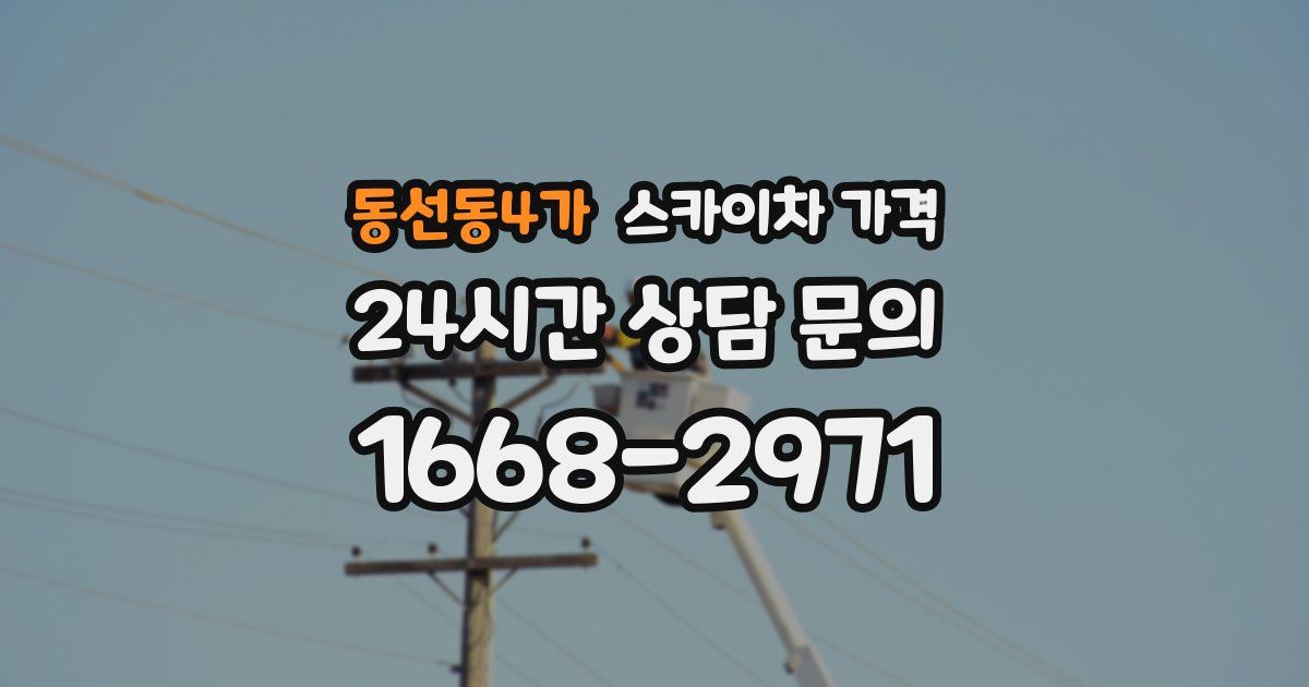 동선동4가 스카이차 가격