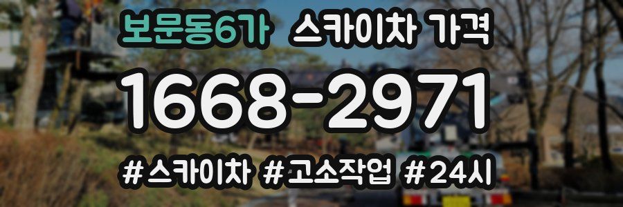 보문동6가 스카이차 가격