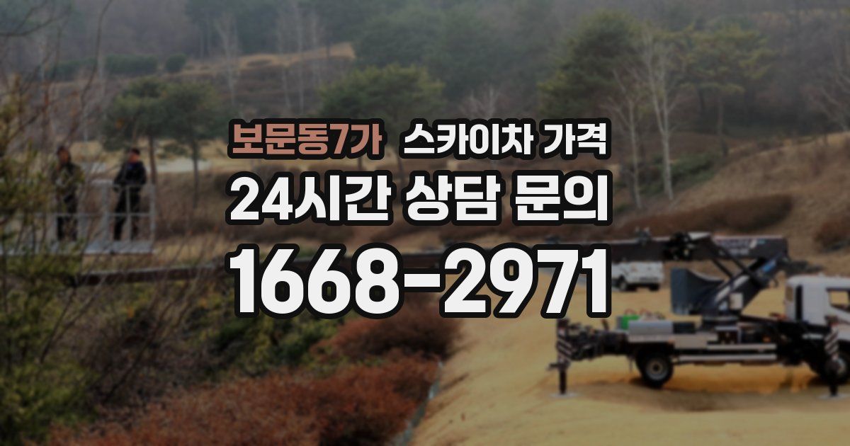 보문동7가 스카이차 가격