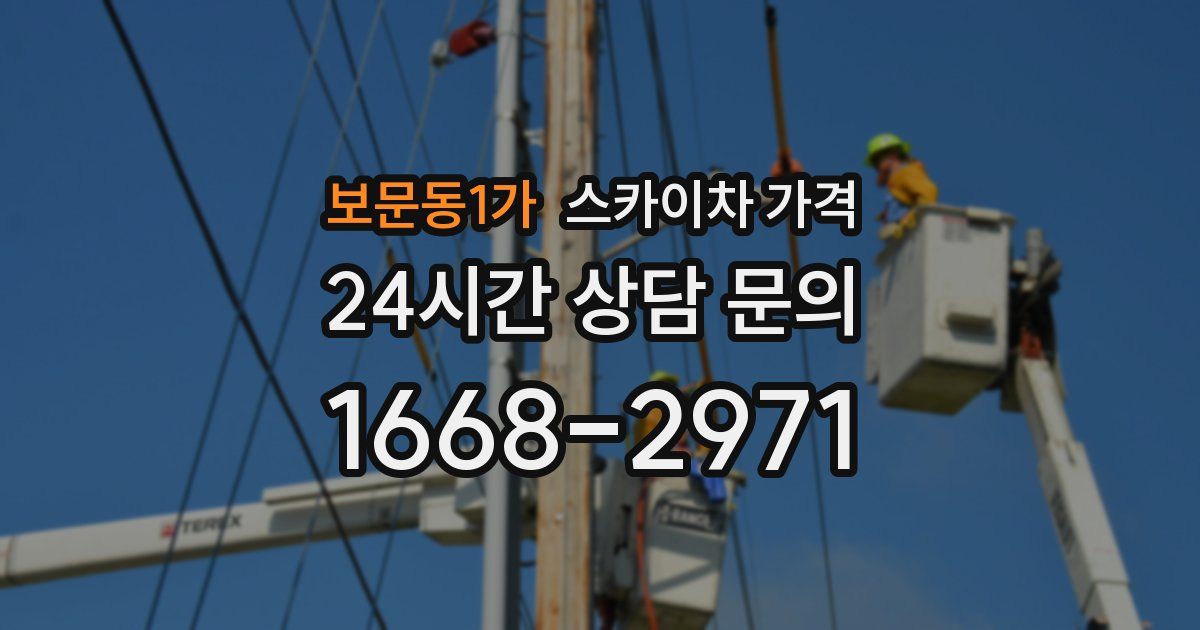보문동1가 스카이차 가격