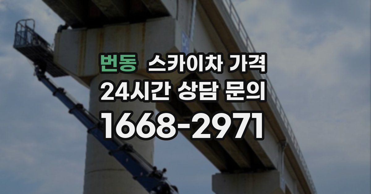 번동 스카이차 가격