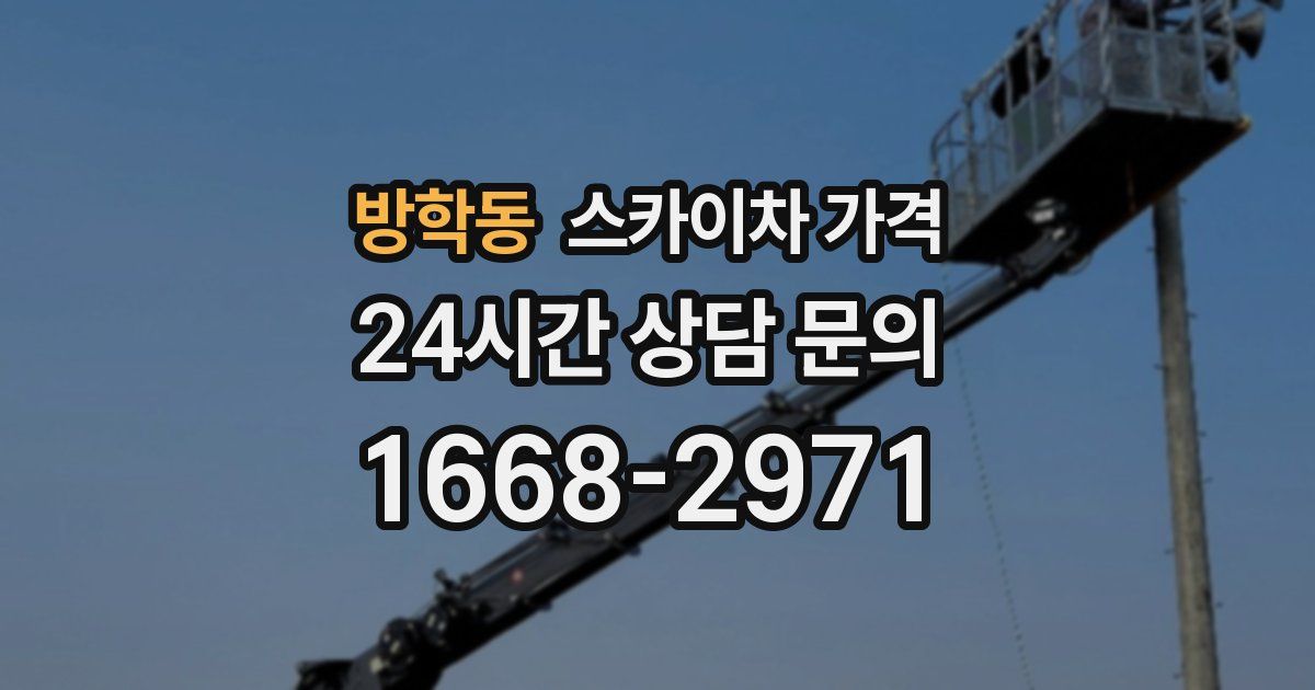 방학동 스카이차 가격