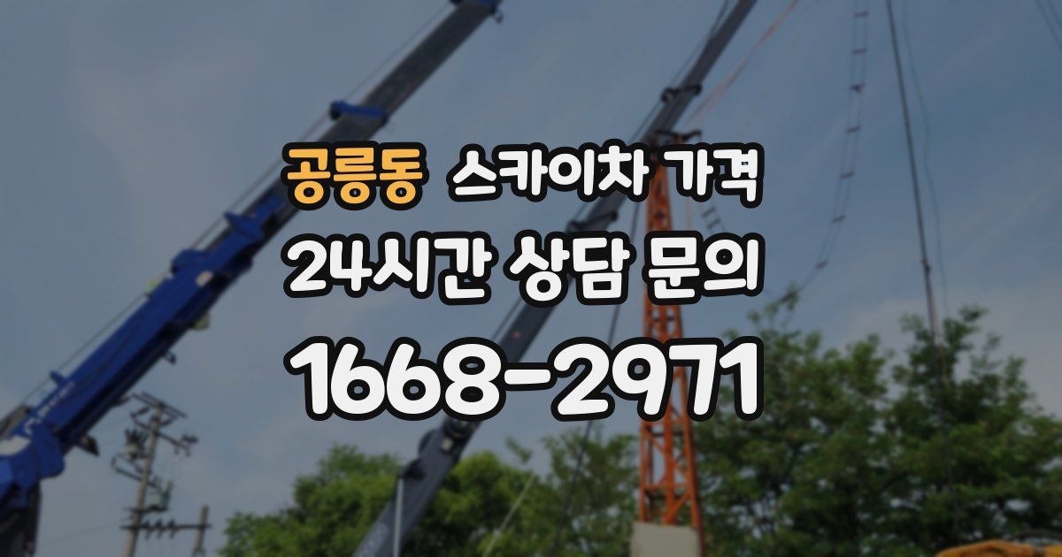 공릉동 스카이차 가격