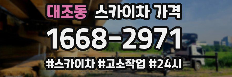 대조동 스카이차 가격