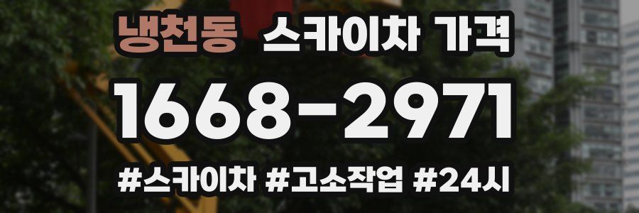 냉천동 스카이차 가격