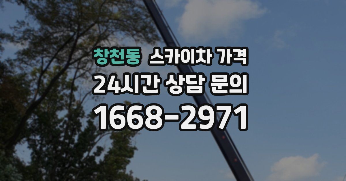 창천동 스카이차 가격