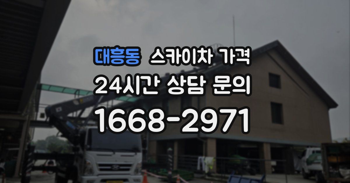 대흥동 스카이차 가격