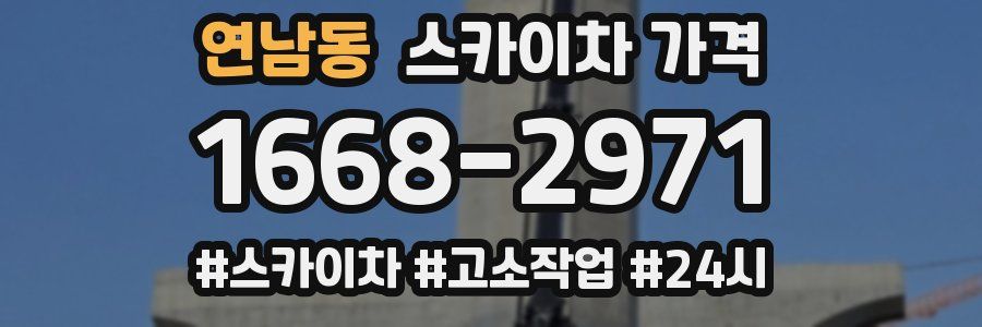 연남동 스카이차 가격