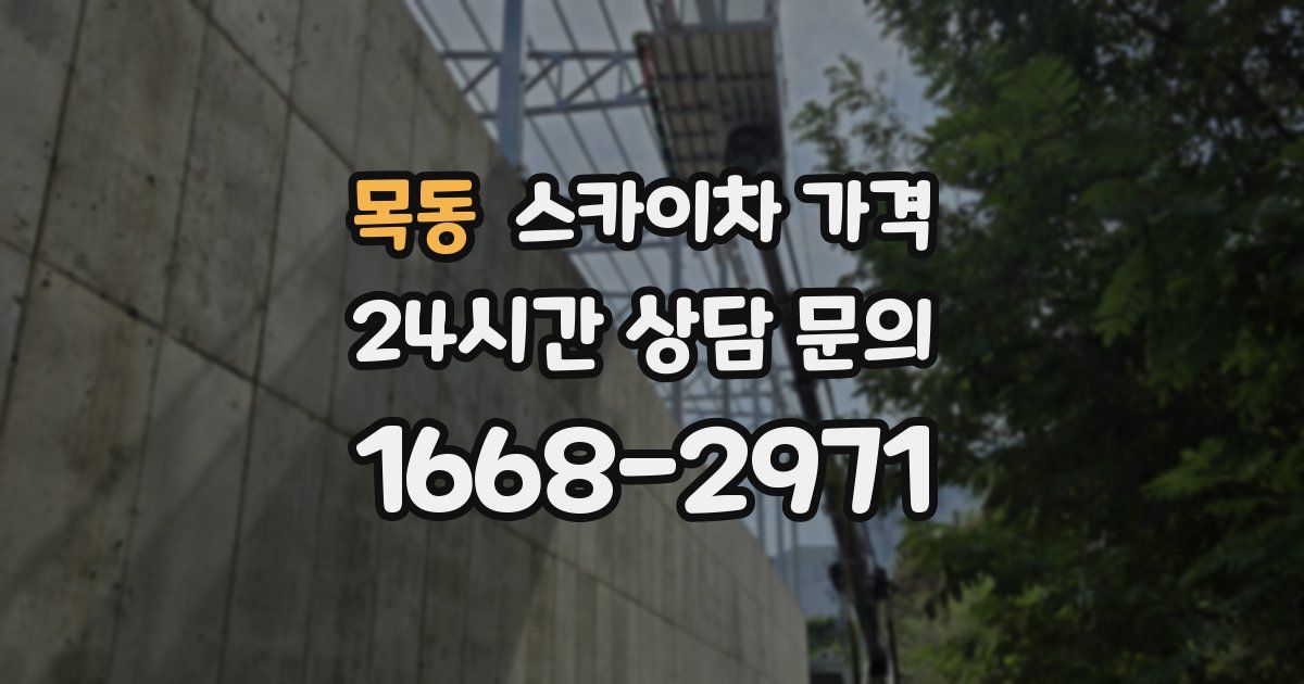 목동 스카이차 가격