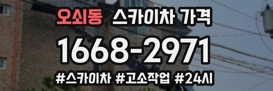 오쇠동 스카이차 가격