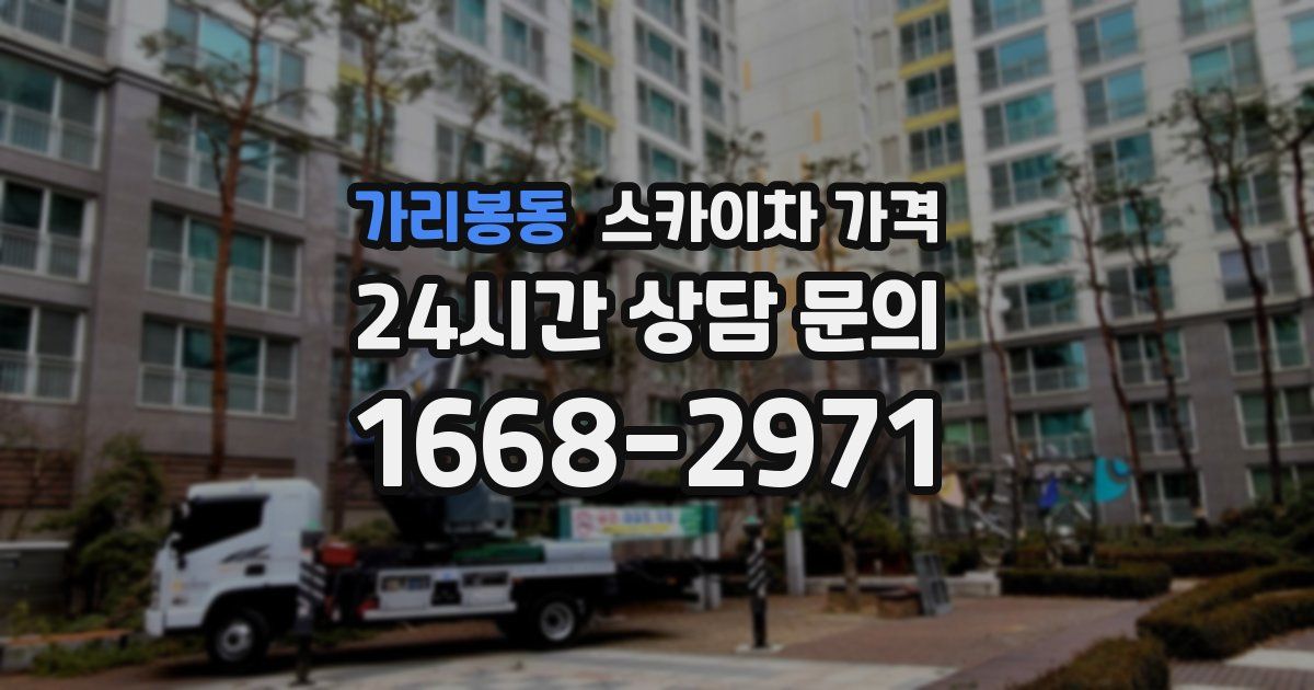 가리봉동 스카이차 가격