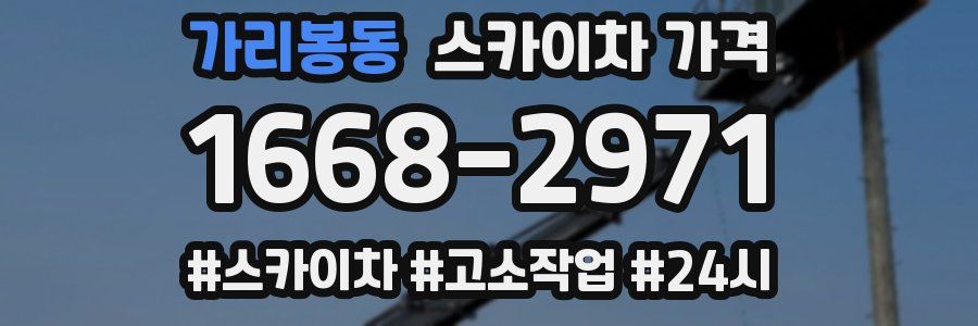 가리봉동 스카이차 가격