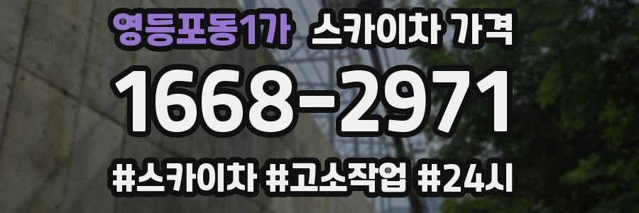 영등포동1가 스카이차 가격