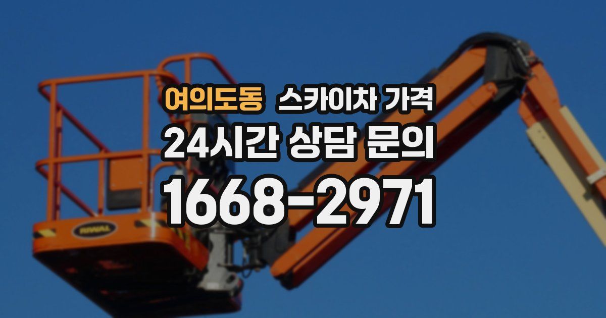 여의도동 스카이차 가격