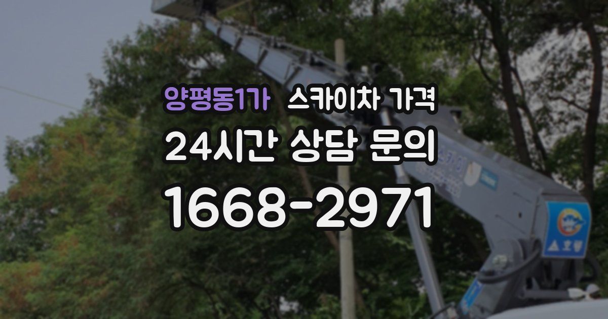 양평동1가 스카이차 가격