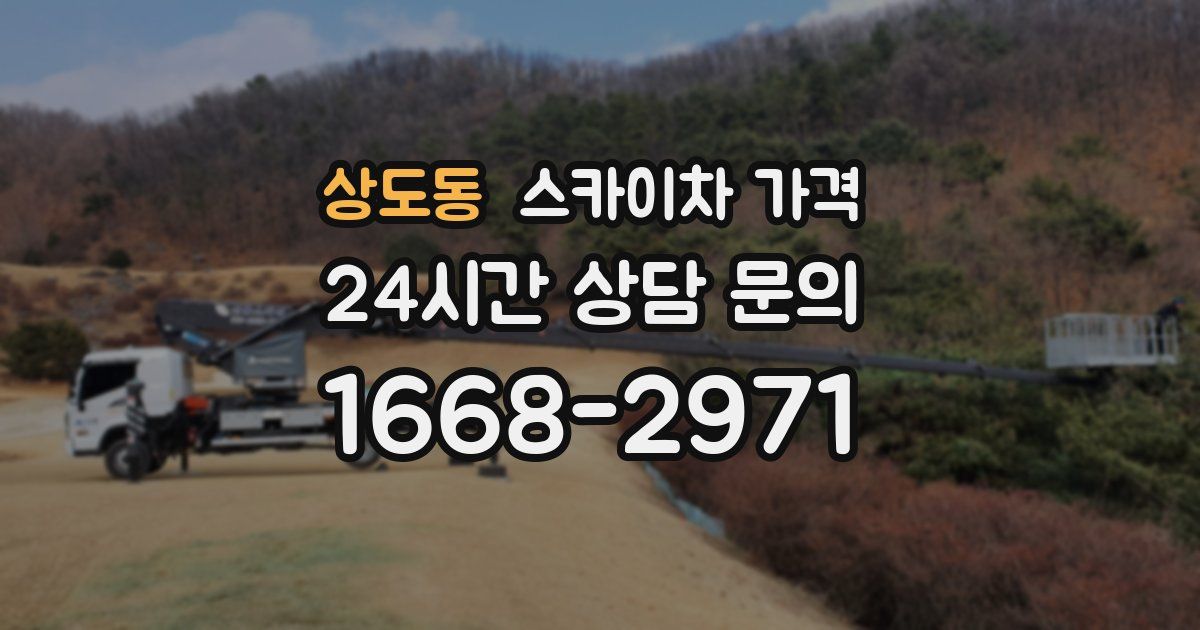 상도동 스카이차 가격