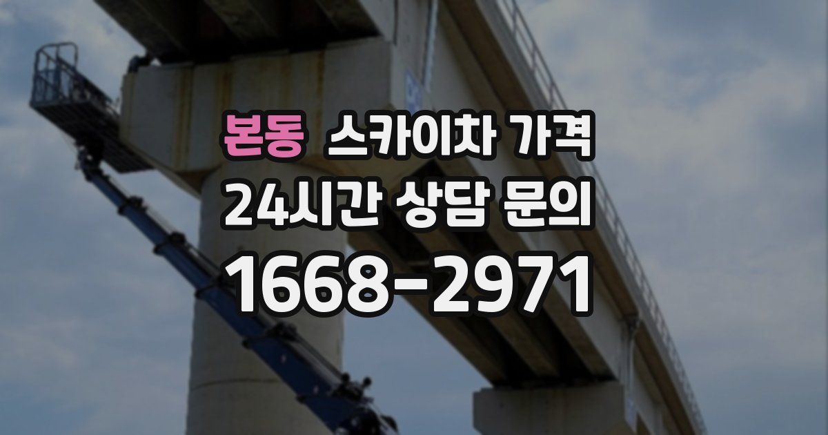 본동 스카이차 가격