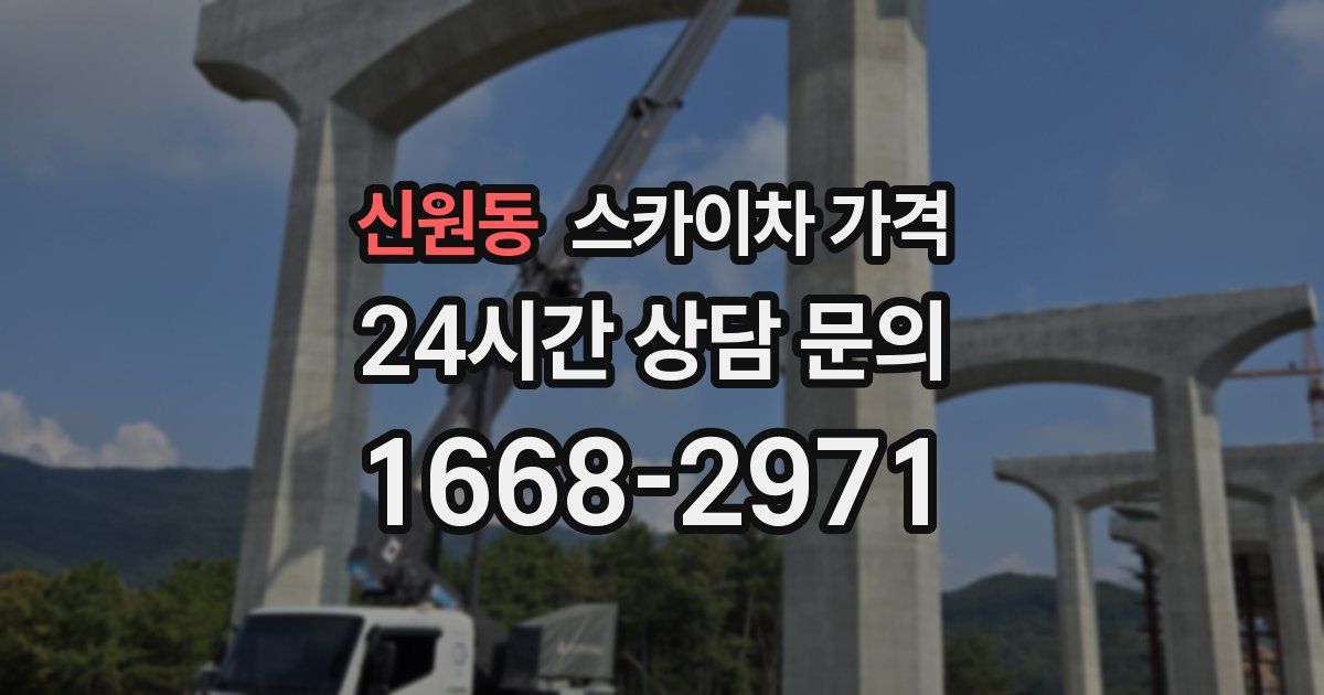 신원동 스카이차 가격