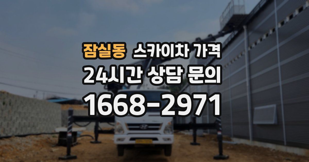 잠실동 스카이차 가격