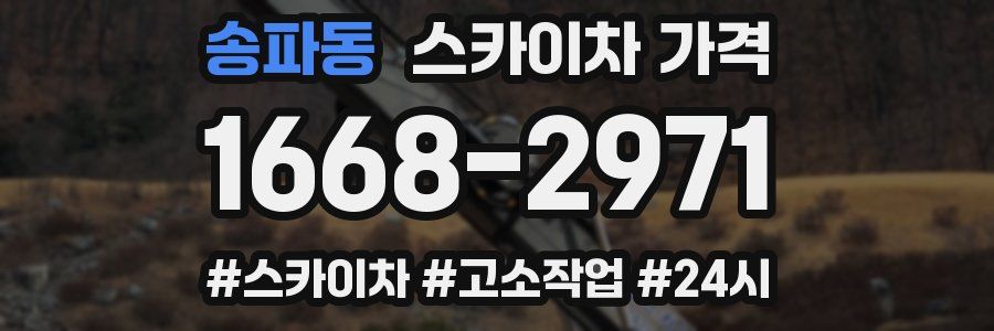 송파동 스카이차 가격