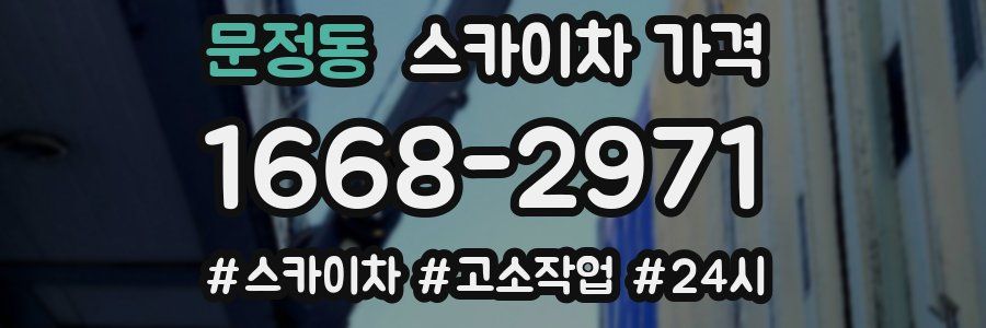 문정동 스카이차 가격