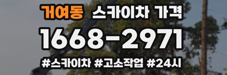 거여동 스카이차 가격