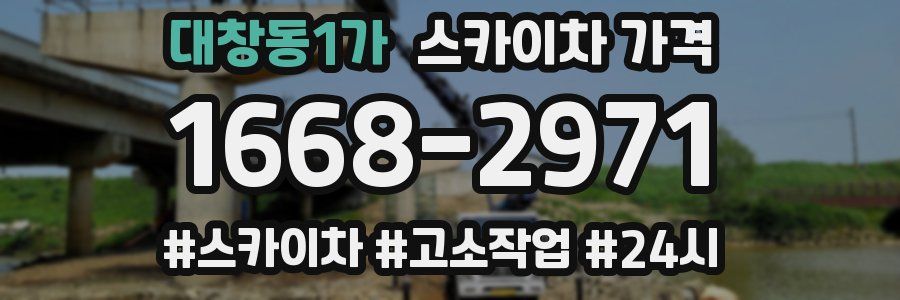 대창동1가 스카이차 가격