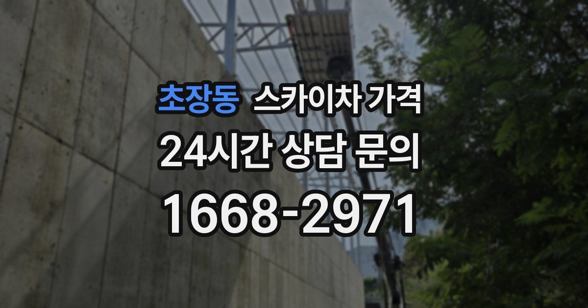 초장동 스카이차 가격