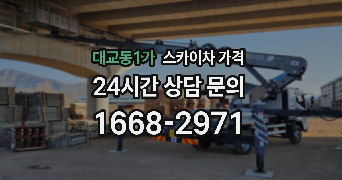 대교동1가 스카이차 가격