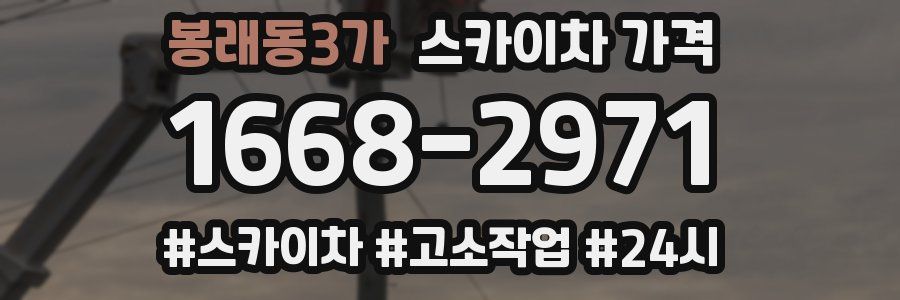 봉래동3가 스카이차 가격