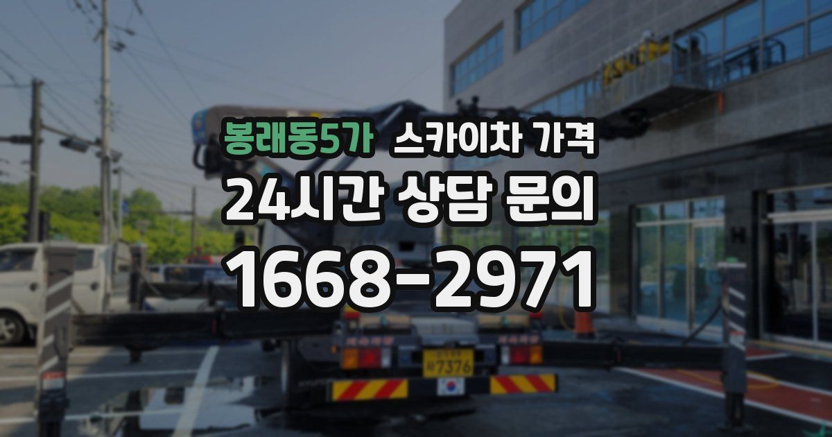 봉래동5가 스카이차 가격