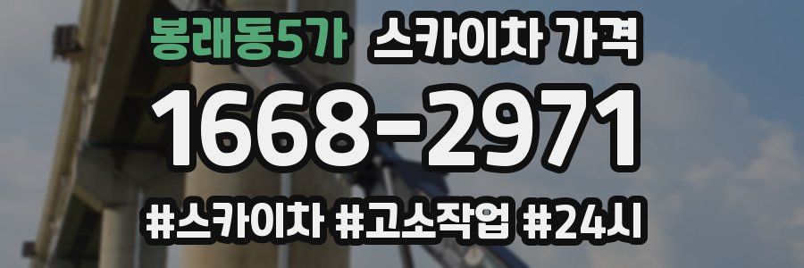 봉래동5가 스카이차 가격