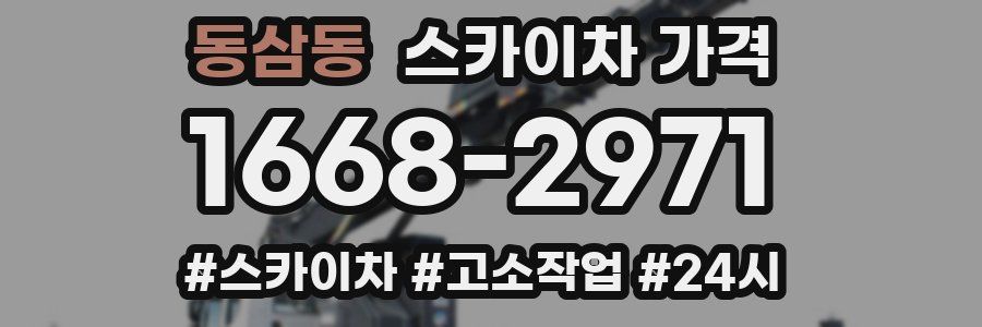 동삼동 스카이차 가격