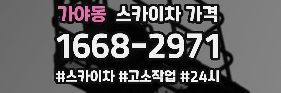 가야동 스카이차 가격