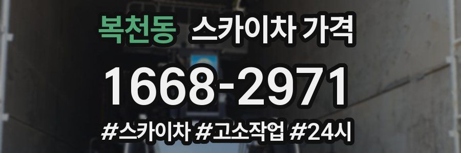 복천동 스카이차 가격