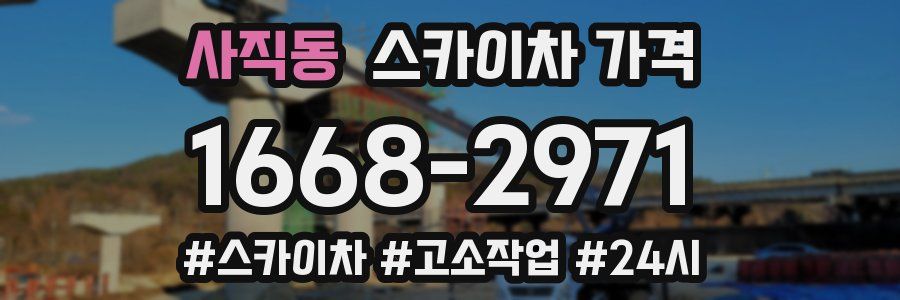 사직동 스카이차 가격