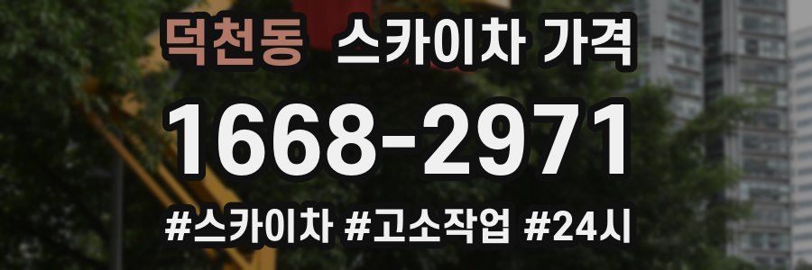 덕천동 스카이차 가격