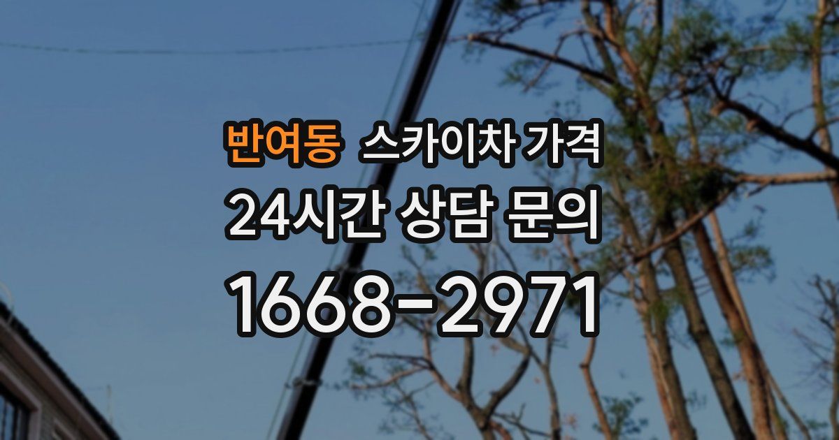 반여동 스카이차 가격