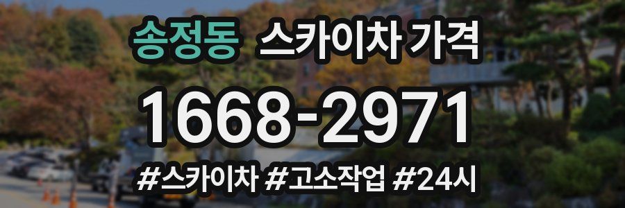 송정동 스카이차 가격